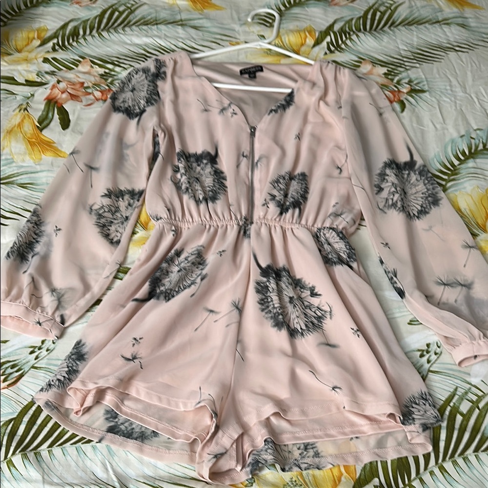 Express Blush Long Sleeve Romper